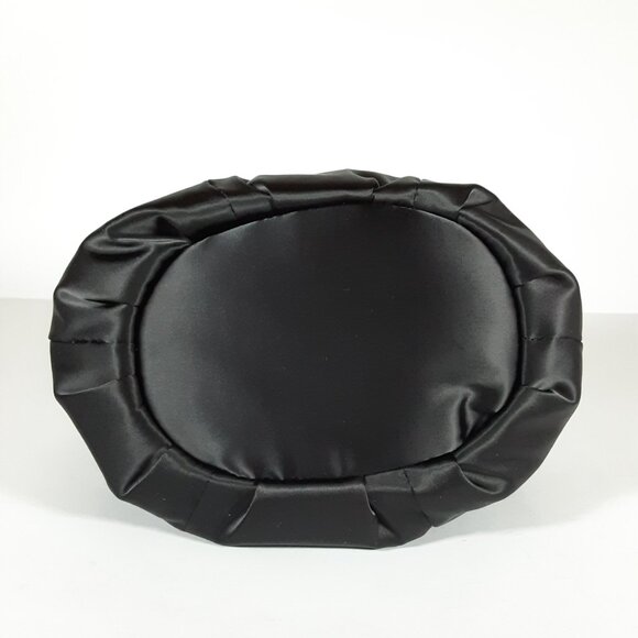 ZARA SATIN EFFECT MINI BUCKET BAG IN BLACK W/ CROSSBODY CHAIN STRAP NEW WITH TAG - Picture 7 of 10